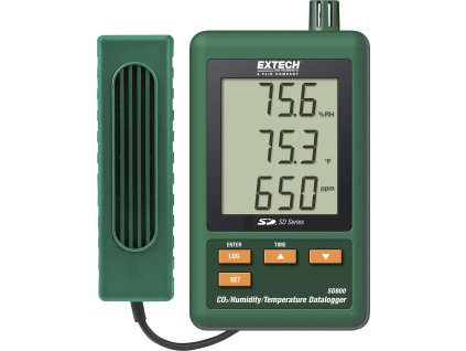 multifunkční datalogger Extech SD800 Měrné veličiny teplota, CO2, vlhkost vzduchu 0 do 50 °C 10 do 90 % rF