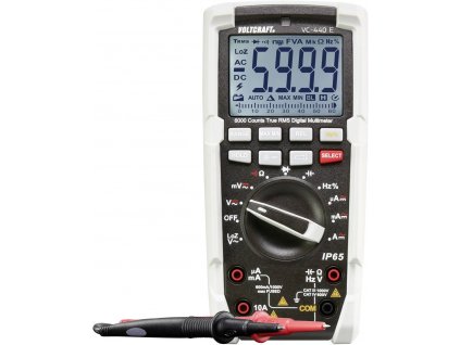 VOLTCRAFT VC-440 E multimetr, ochrana proti tryskající vodě (IP65), CAT III 1000 V, CAT IV 600 V, displej (counts) 6000, VC-440 E