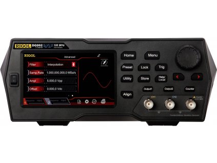 Rigol DG992 Arbitrární generátor funkcí 100 MHz (max) 2kanálový arbitrární, trojúhelník, pulz, obdélníkový, sinusový, Lorenzova křivka, šum