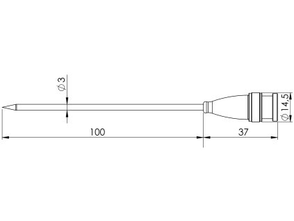 Greisinger GF 2T vpichovací sonda -70 do 250 °C typ senzoru Pt1000