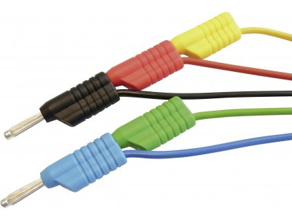 VOLTCRAFT MS 4100S sada měřicích kabelů lamelová zástrčka 4 mm lamelová zástrčka 4 mm 1.00 m červená, černá, modrá, zelená, žlutá 1 ks