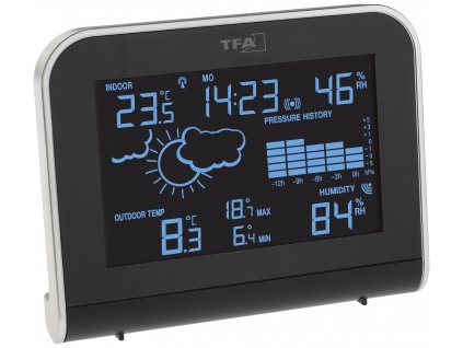 TFA Dostmann SPHERE 35.1148.01 digitální bezdrátová meteostanice Předpověď pro 12 až 24 hodin Počet senzorů (max.) 1