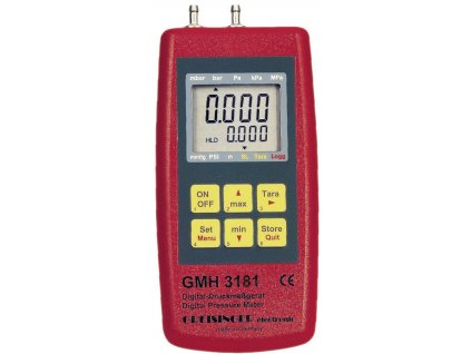 Greisinger GMH 3181-13 měřič vysokého/nízkého tlaku v systémech, měří tlak vzduchu, neagresivní plyny, korozivní plyny, -0.1 - 2 bar