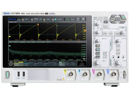 Rigol HDO1074 digitální osciloskop 70 MHz, 2 GSa/s, 50 Mpts, 12 Bit, 1 ks, HDO1074