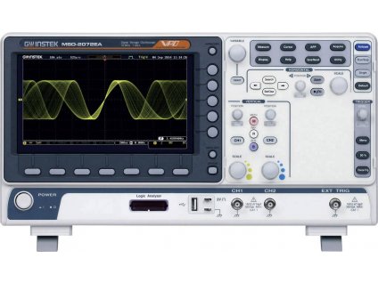GW Instek MSO-2202EA digitální osciloskop 200 MHz, 1 GSa/s, 10 Mpts, 8 Bit, s pamětí (DSO), mixovaný signál (MSO), logický analyzátor, generátor funkcí, 1 ks,