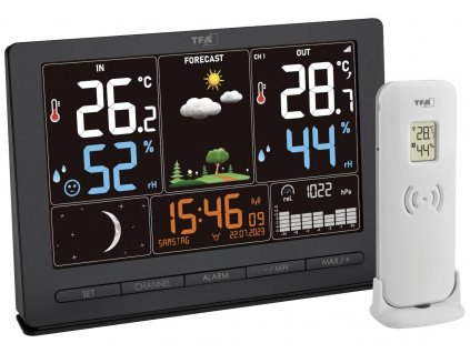 TFA Dostmann SEASON 2 35.1118.01 digitální bezdrátová meteostanice Předpověď pro 12 až 24 hodin Počet senzorů (max.) 3 ks
