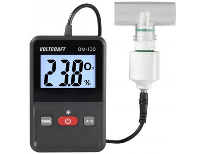 VOLTCRAFT OM-100 měřič zbytkového kyslíku, 0 - 100 %, kyslíkový měřicí přístroj, bez certifikátu