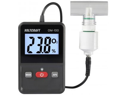 VOLTCRAFT OM-100 měřič zbytkového kyslíku 0 - 100 % kyslíkový měřicí přístroj Kalibrováno dle bez certifikátu