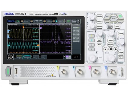 Rigol DHO804 digitální osciloskop 70 MHz 1.25 GSa/s 25 Mpts 12 Bit 1 ks