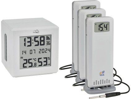 TFA Dostmann TFA.me Starter Set WLAN Gateway ID-01 mit 3 Sendern ID-A3 bezdrátový digitální teploměr bílá