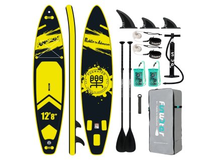 9406 felfujhato evezos deszka funwater yellowbase 385 85 15cm