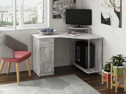 PC stůl ATLANT, rohový (Barva kašmír)