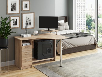 PC stůl ORFEJ, rohový (Barva kašmír)