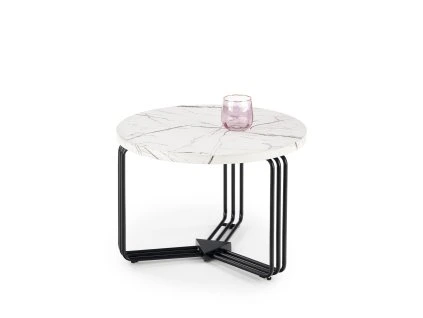 Konferenční stolek MARCUS II – mramor / černý