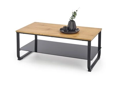 Konferenční stolek EIRIK dub zlatý / černý