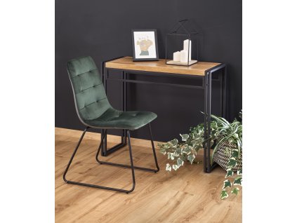 Psací | konzolový stolek BALI dub zlatý / černý