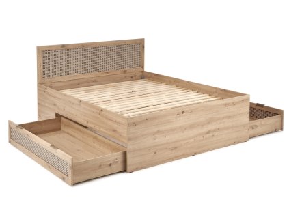 Postel 160x200 BARMA dub artisan / černá