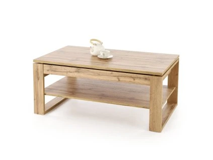 Konferenční stolek TRYM dub artisan / bílý