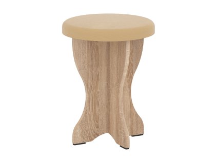 Taburet T-2 | DUB SONOMA, KOŽENKA - KÁVA