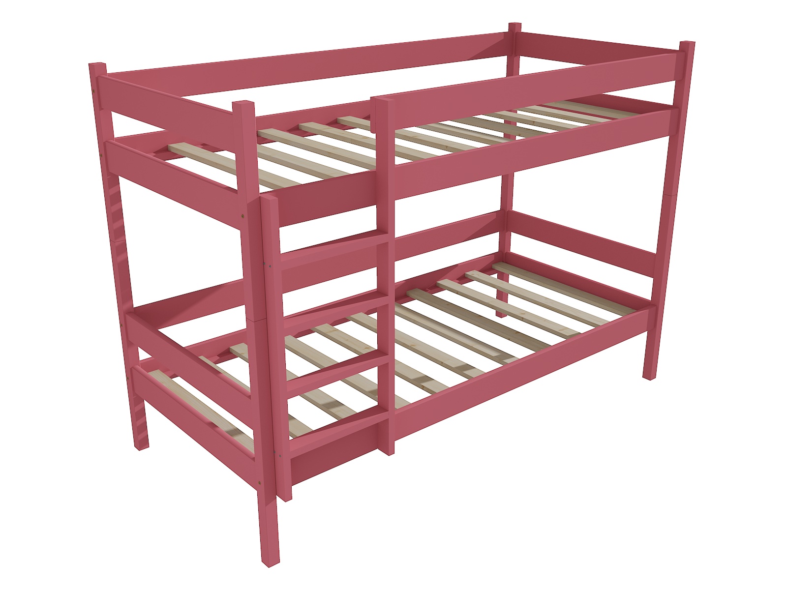 Patrová postel PP 002 Rozměr: 80 x 190 cm, Barva: bezbarvý lak, Prostor mezi lůžky: 90 cm