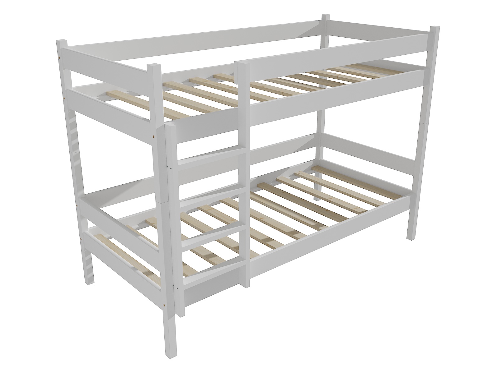 Patrová postel PP 002 Rozměr: 90 x 200 cm, Barva: barva bílá, Prostor mezi lůžky: 80 cm