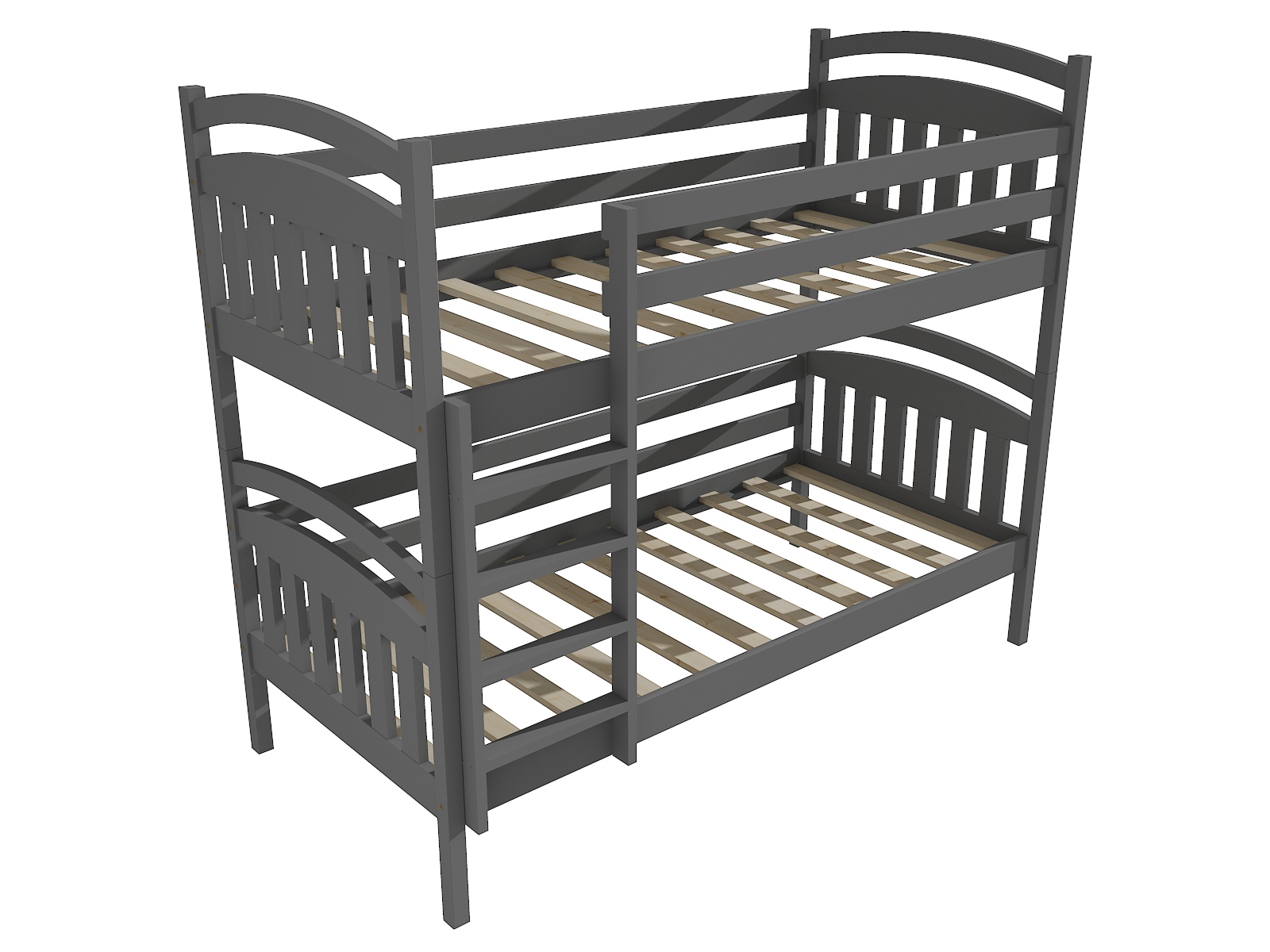 Patrová postel PP 003 Rozměr: 80 x 200 cm, Prostor mezi lůžky: 100 cm, Barva: surové dřevo