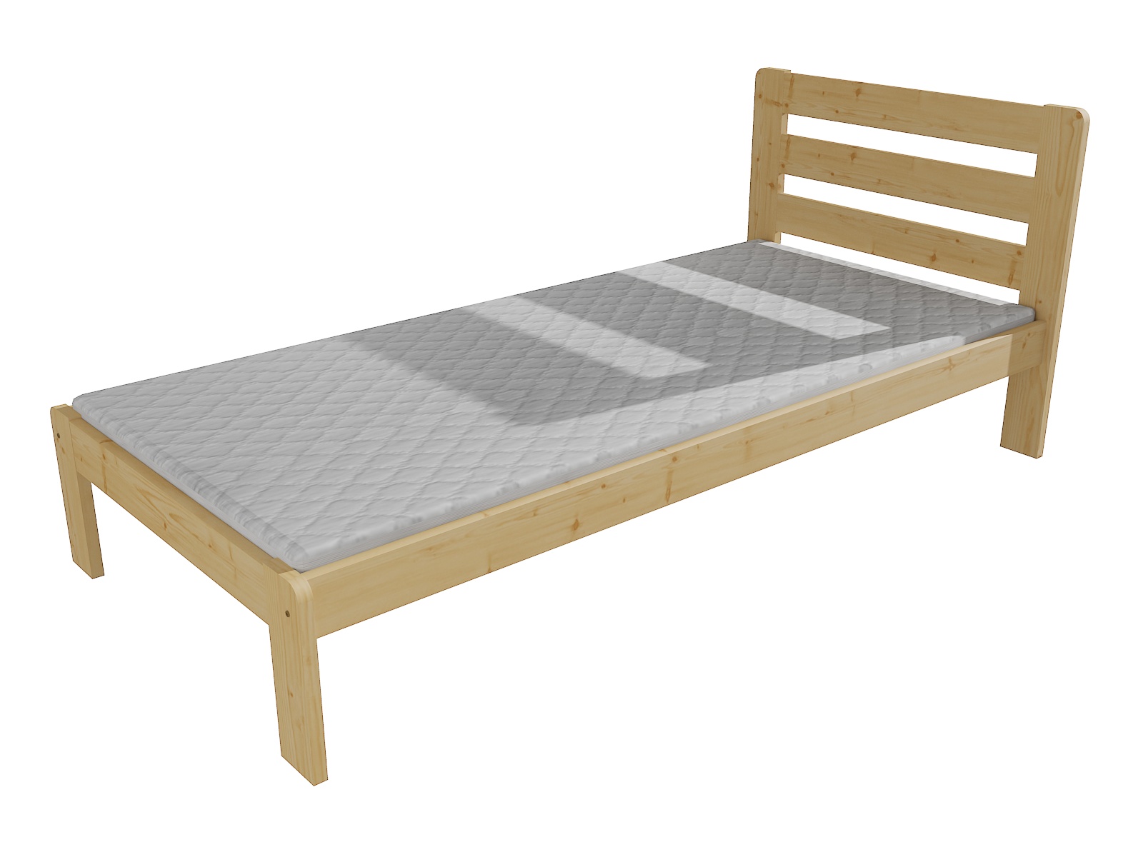 Jednolůžková postel VMK001A Rozměr: 100 x 200 cm, Barva: bezbarvý lak