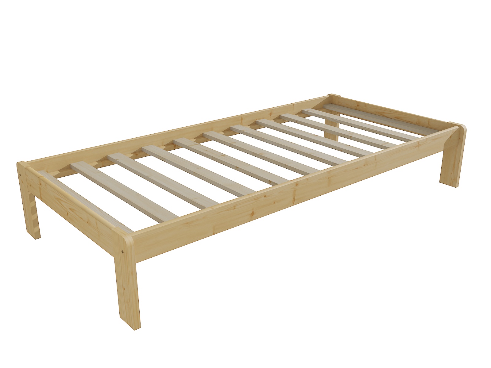 Jednolůžková postel VMK004A Rozměr: 100 x 200 cm, Barva: surové dřevo