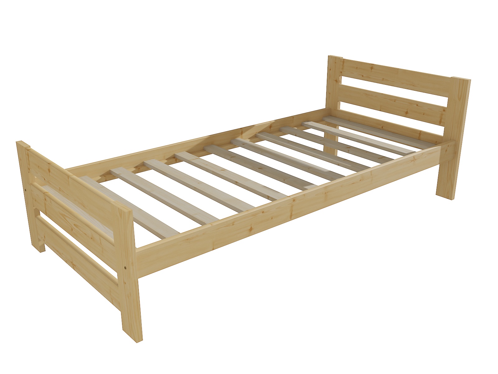 Jednolůžková postel VMK005D Rozměr: 90 x 200 cm, Barva: surové dřevo