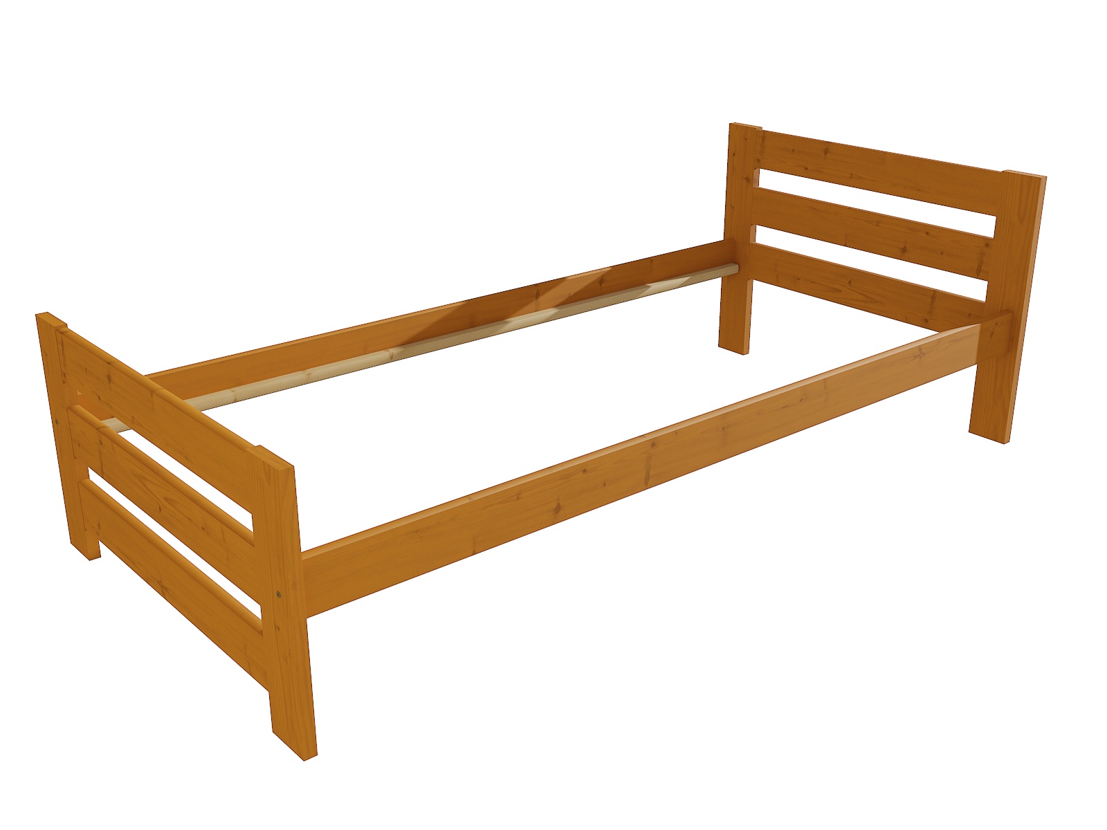 Jednolůžková postel VMK005D Rozměr: 100 x 200 cm, Barva: surové dřevo