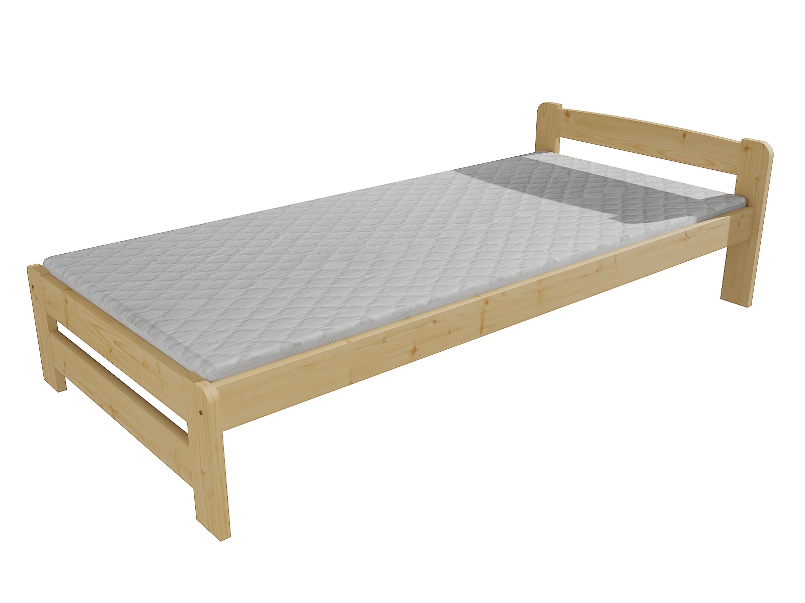Jednolůžková postel VMK009B Rozměr: 80 x 200 cm, Barva: bezbarvý lak