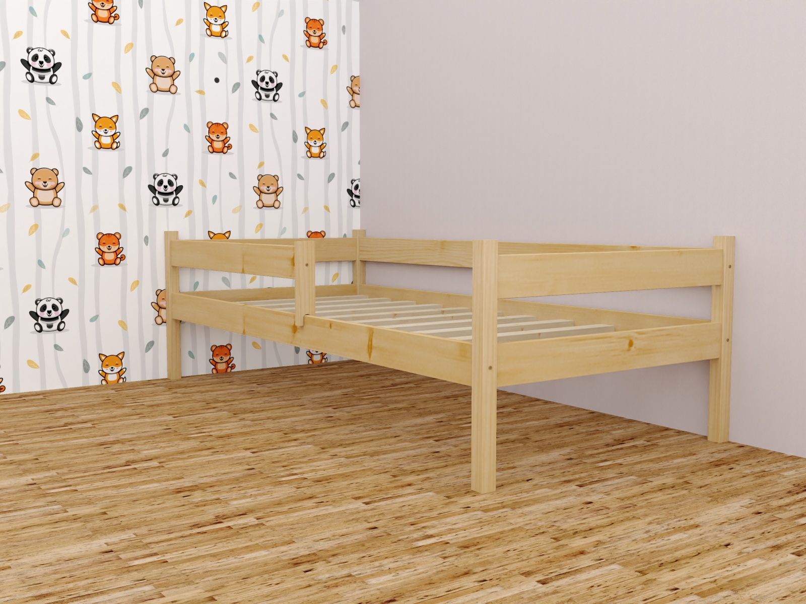 Dětská postel DP 027 se zábranou Rozměr: 90 x 190 cm, Barva: moření olše