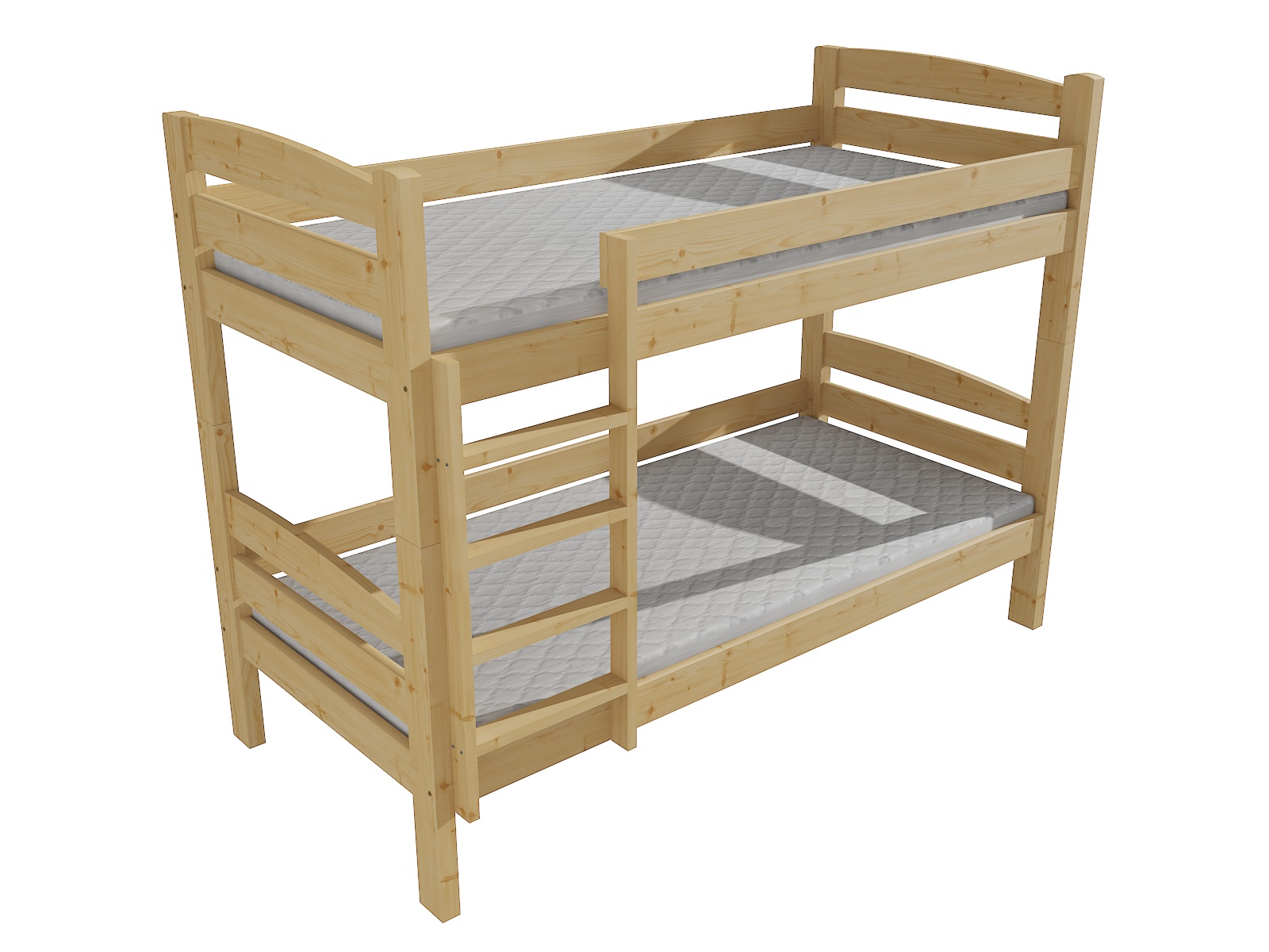 Patrová postel PP 019 Rozměr: 80 x 180 cm, Barva: moření ořech, Prostor mezi lůžky: 90 cm