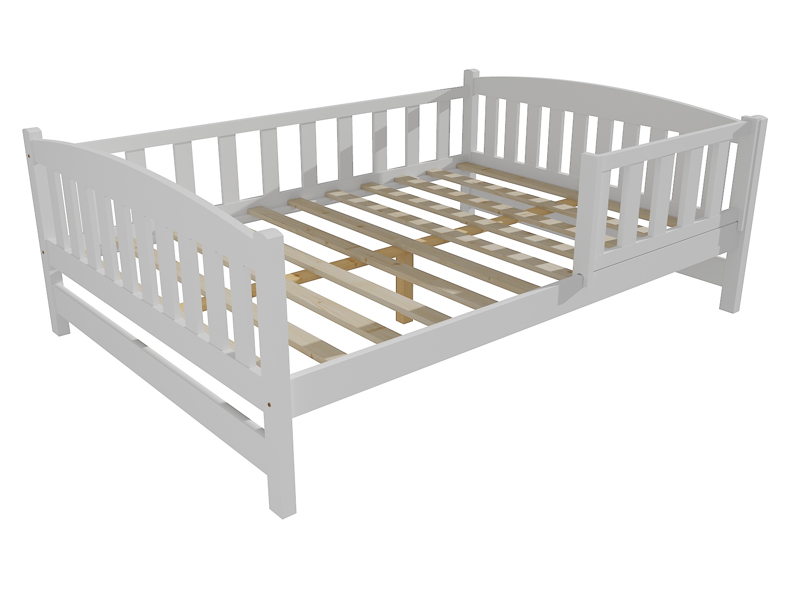 Dětská postel DP 002 XL se zábranou Rozměr: 140 x 200 cm, Barva: moření olše