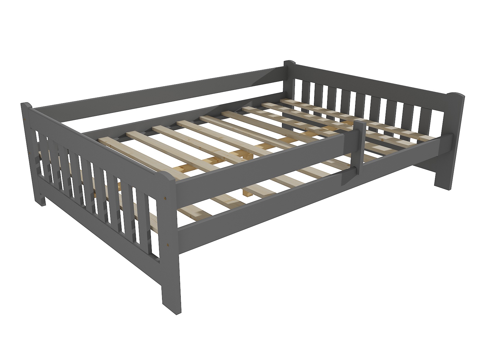 Dětská postel DP 022 XL se zábranou Rozměr: 120 x 200 cm, Barva: bezbarvý lak