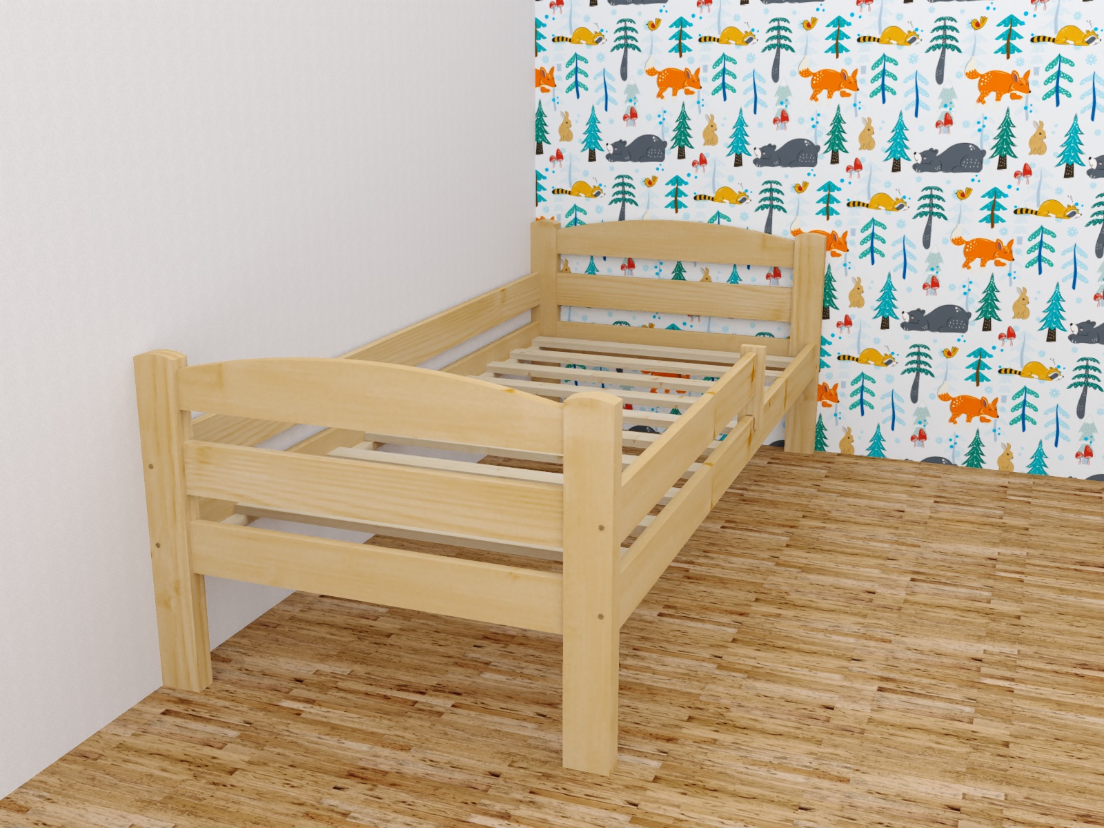 Dětská postel DP 005 se zábranou Rozměr: 80 x 200 cm, Barva: moření olše
