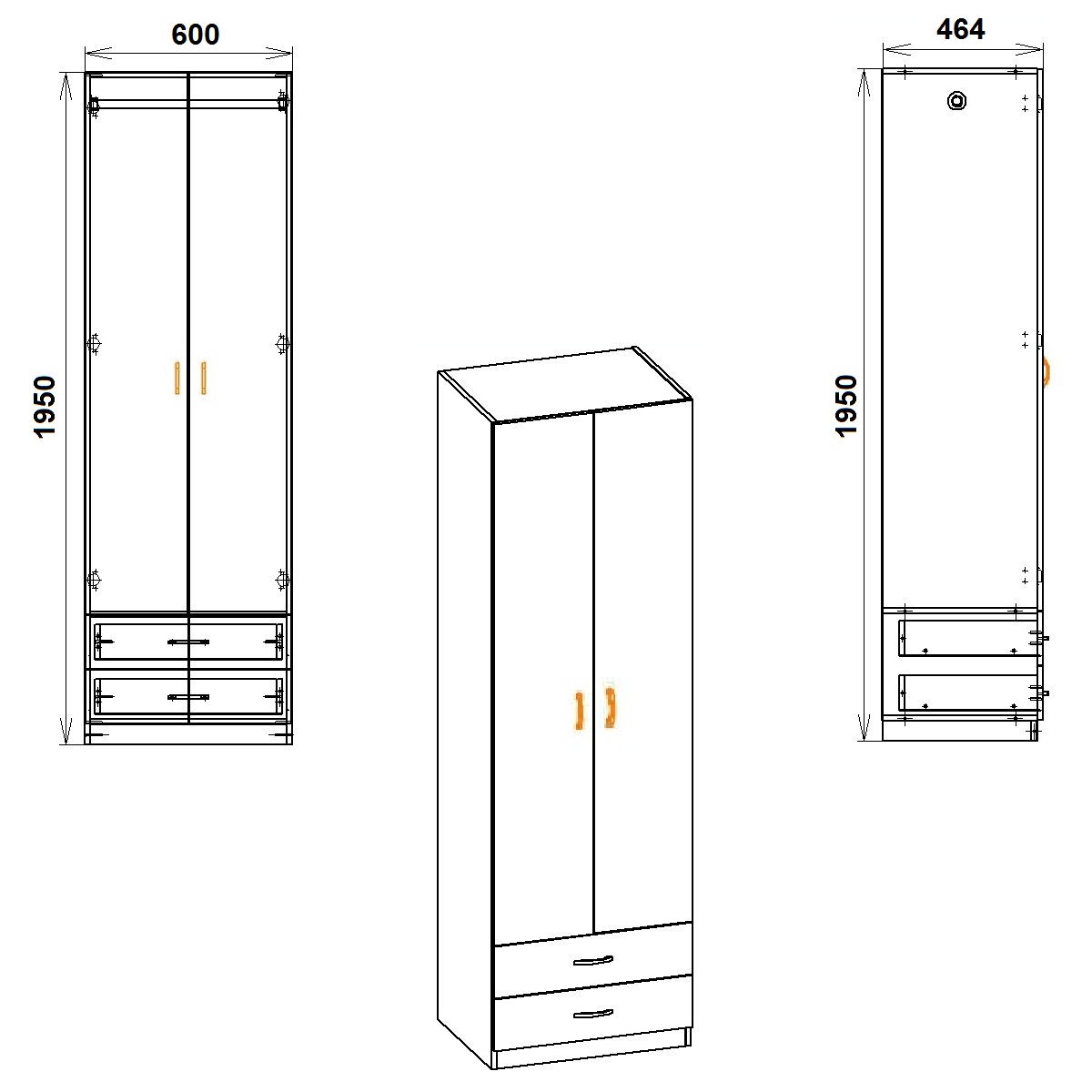 Šatní skříň-12 Barva: wenge + javor