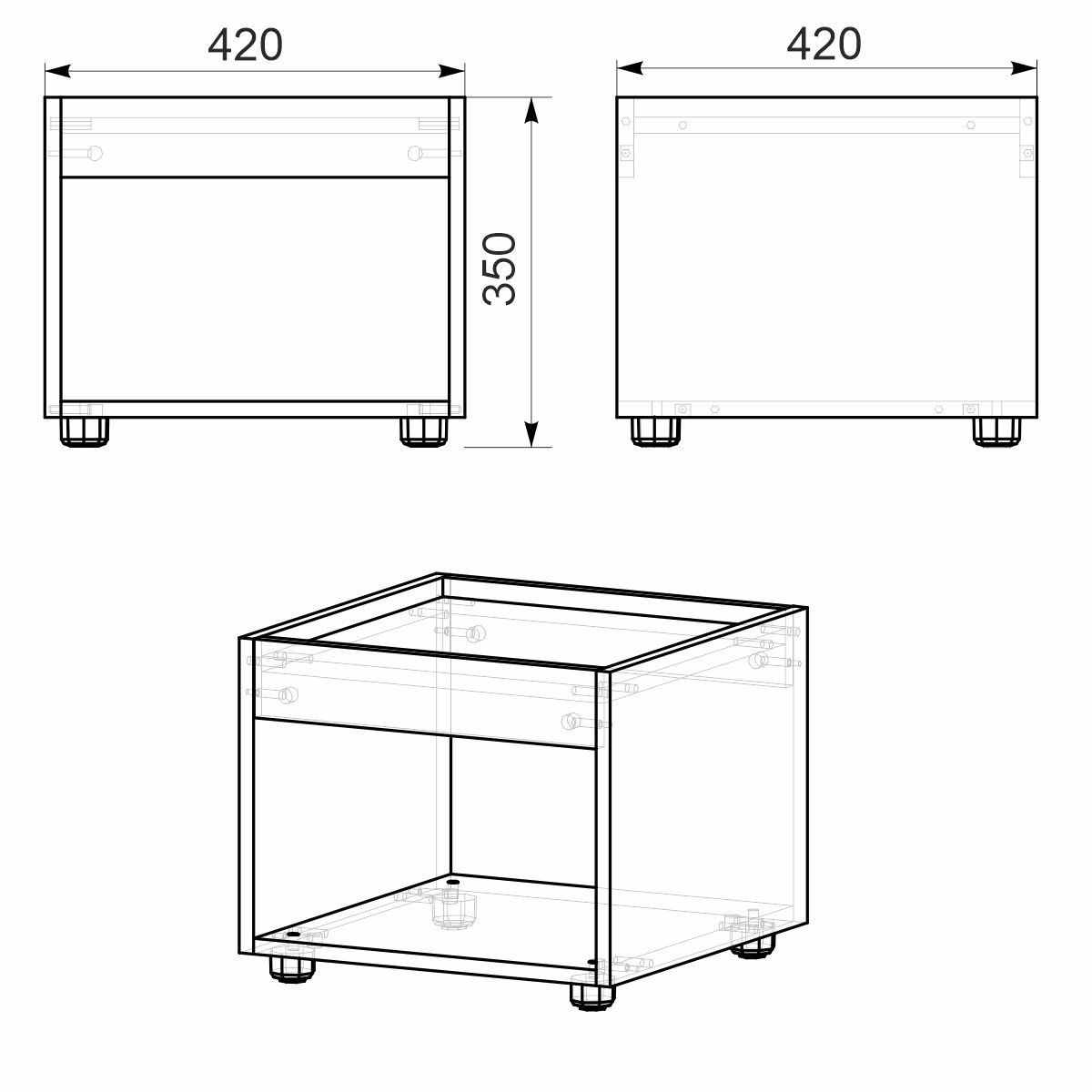 Konferenční stolek MG-6-1 Barva: olše