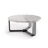 Konferenční stolek MARCUS – mramor / černý