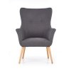 Čalouněné křeslo LIRAN tmavě šedé