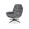 Otočné křeslo SUBAL s podnožkou | šedé