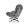 Otočné křeslo SUBAL s podnožkou | šedé