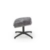 Otočné křeslo SUBAL s podnožkou | šedé