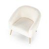 Čalouněné křeslo BRAYDEN krémové / zlaté