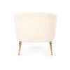 Čalouněné křeslo BRAYDEN krémové / zlaté