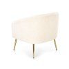 Čalouněné křeslo BRAYDEN krémové / zlaté