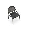 Zahradní plastová židle CHELSEA | ČERNÁ