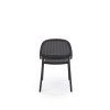 Zahradní plastová židle CHELSEA | ČERNÁ
