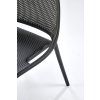 Zahradní plastová židle CHELSEA | ČERNÁ