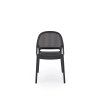 Zahradní plastová židle CHELSEA | ČERNÁ
